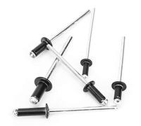 Cryfokt Precise Blind Rivets Kit Smooth Surface Fast Installation for Construction Automobile Ships for Aluminum Alloy Black 120pcs
