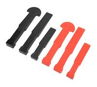 Cryfokt Premium ABS Multi Wedge 6pcs Pry Bar Set Non Marring Panel Trim Pry Tool Kit for Electronics Installation, Delicate Materials Prying Apart, Black/Red Color
