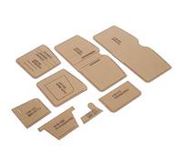 Cryfokt Premium Wallet Making Pattern Acrylic Template for Short Wallets, 8 Pack, Perfect for Leather Crafts