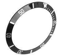 Cryfokt Professional Aluminum Watch Bezel Insert for Watch Repairers, Durable Replacement Bezel Insert Ring for Watchmakers, 1.5", for Applicable Scene Replacement (Black)