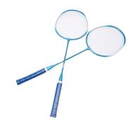 Cryfokt Professional Badminton Set with 2 Rackets and 3 Shuttlecocks for Family Fun Iron Alloy Material (Blue)