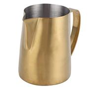 Cryfokt Professional Design Matte Gold Coffee Latte Cup Swan Pattern 304 Stainless Steel Milk Frothing Pitcher for Baristas, 600ml