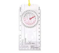 Cryfokt Professional Hiking Compass, 51g Lightweight Sapphire Bearing Precision Orienteering Compass Survival Camping with Luminous Markings Magnifier Dual Scale Ruler for Hiking (Transparent)