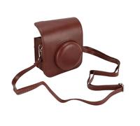Cryfokt Protective Brown PU Leather Camera Bag with Adjustable Strap for Mini12, Vintage Style Camera Storage Bag for Photography Enthusiasts