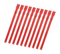 Cryfokt PU Adjustable Goat Collar 10 Pack, 23 Inch Livestock Collar for Farm Animals with Color Coding Identification Durable Sheep Cow Horse for Herd Management, Veterinary (Red)