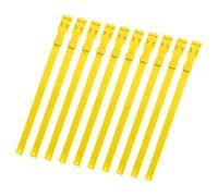 Cryfokt PU Adjustable Goat Collar 10 Pack, 23 Inch Livestock Collar for Farm Animals with Color Coding Identification Durable Sheep Cow Horse for Herd Management, Veterinary (Yellow)