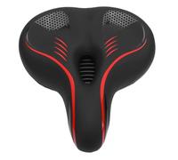 Cryfokt PU Leather Bike Seat for Bumpy Roads with Breathable Memory Foam Cushioning for Various Cycling Bikes (Red)