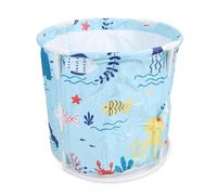 Cryfokt PVC Foldable Soaking Spa Bath Tub for Adults Children Cold Plunge Drum Bath Tub Portable Bathtub for Family Use (Blue)