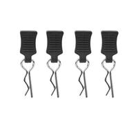 Cryfokt RC Body Shell Clip Pin Fixing Bracket Set Durable Installation Kit for 1/8 1/10 /12 RC Car, Aluminum Alloy Steel Black Blue Orange Green, for Car Toy Parts (Black)