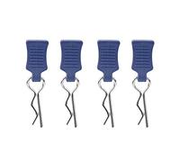 Cryfokt RC Body Shell Clip Pin Fixing Bracket Set Durable Installation Kit for 1/8 1/10 /12 RC Car, Aluminum Alloy Steel Black Blue Orange Green, for Car Toy Parts (Dark Blue)