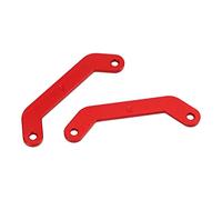 Cryfokt RC Car Bulkhead Tie Bar, 2Pcs Aluminum Alloy for MAXX 2.0 Upgrades, Front Rear Bulkhead Bar with CNC Machined Hard Anodized Finish, for 1/10 RC Car Performance (Red)