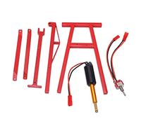 Cryfokt RC Engine Crane Hanger Electric Model Car Crane Jack High Performance for 1/8 1/10 Scale Remote Control Vehicles Aluminum Alloy 5 Accessories (Red)