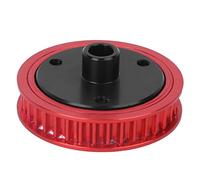 Cryfokt RC Gear Combination Aluminum Alloy Rubber Belt Modification for Axial SCX10, Quiet Transmission for RC Car, Red Black, Fit for Remote Control Car Enthusiasts (Red)