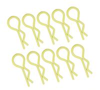 Cryfokt RC Shell Clips, Metal Materials Long Service Life RC Car Shell Clips Easy to Install Compact Size for 1/5 1/6 /8/10 Car (Yellow)