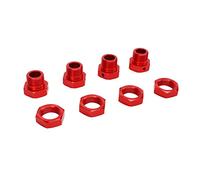 Cryfokt RC Wheel Hex Hub Adapters 24mm Durable Aluminium Alloy Wheel Hex Hub Adapters for 1/5, 4 Pieces Bright Color, Easy Installation for RC Enthusiasts (Red)
