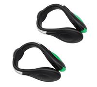 Cryfokt Rechargeable LED Shoes Clamp Lights with Real Time Charging Indicator for Running Cycling Walking Activities 1 Pair (Green)