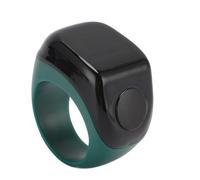 Cryfokt Rechargeable Smart Finger Counter Digital Step Number Reminder with Display for Muslim Prayer Gift (Green)