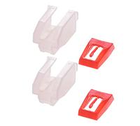 Cryfokt Record Player Stylus Needle Durable ABS Diamond Tip for Crosley NP1 NP6 Pack of 2 Fits Various Brands of Phonograph Record Players Red