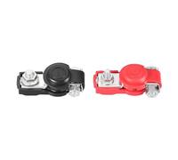 Cryfokt Red + Black Car Battery, Car Battery Terminal, Not Easy to Break Copper + Plastic for Bettery Vehicles
