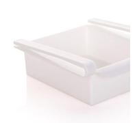 Cryfokt Refrigerator Organizer Box with Sliding Design for Space Saving Storage in Fridge, Made of Safe PP Material, Available in 1 or 3 Units (White)