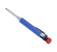 Cryfokt Reliable Mechanical Carpenter Pencil with Sturdy Clamp/Holder and Built-in Sharpener, Ideal for Marking on Various Surfaces in Construction, Favorite of Builders and Masons, ABS Metal (Blue)