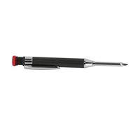 Cryfokt Reliable Mechanical Carpenter Pencil with Sturdy Clamp/Holder and Built-in Sharpener, Ideal for Marking on Various Surfaces in Construction, Favorite of Builders and Masons, ABS Metal (Black)