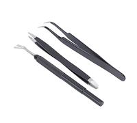 Cryfokt Remover Tools Set for Dogs, Cats & Humans - 3pcs Stainless Steel Kit with Removal Fork, Double-Ended & Tip Tweezers for Safe Removal