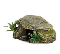 Cryfokt Reptile Safe Resin Hiding Caves, Imported Coating, Reduces Mental Stress, 1x Basking Stone Included, Perfect for Reptiles' Mental Health