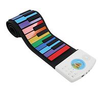 Cryfokt Roll-Up Piano 49 Keys Portable Educational Silicone Keyboard for Beginners Music Practice Gift
