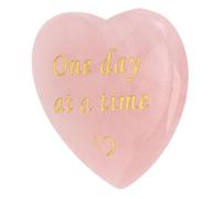 Cryfokt Rose Quartz Puffy Heart Stone Unique Pink Hue Excellent Gift Holding Daily Basis Craft Collection Gift