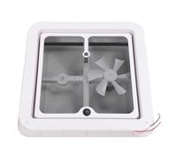 Cryfokt RV Roof Fan, RV Air Ventilation Ceiling Fan 0 to 31.5 Degree Support Angle 13.39 X 13.39 Inch with Fly Screen for Trailer