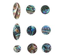 Cryfokt Saxophone Button Pad White Shellfish Key Buttons, Easy Installation and Replacement 9PCS in 1 Bag (C351 Color Scallop)