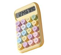 Cryfokt Scientific Calculator Unique Cute Design 10 Digit Portable Mechanical Button for Students Exams Accounting Tasks (Yellow)