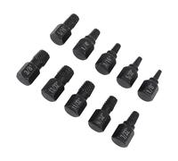 Cryfokt Screw Extraction Set, Broken Screw Extraction Set CR V Stahl 10PCs for Telecommunications Automobile Mechanical Maintenance