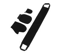 Cryfokt Self Tanning Mitt Kit Exfoliating Glove Back Lotion Applicator for Home and Beach Party, Flocking Black