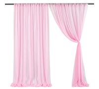 Cryfokt Sheer Curtains Elegant Multipurpose Arch Drapes for Weddings Parties Baby Showers 1.5x3m (#12)