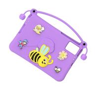 Cryfokt Shockproof Tablet Case with Bee-shaped Stand, Washable EVA Foam Cover for, 11-inch Tablets, Ideal for Watching Movies and Reading Hands-Free (Purple)
