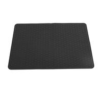 Cryfokt Silicone Cat Litter Mat Versatile Anti Slip Large Kitty Trapping Mat, Pet Feeding for Various Pets (Black)