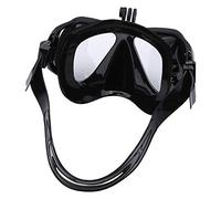 Cryfokt Silicone Diving Face Shield for Adults, Tempered Glass Lens for Enhanced Visibility, Perfect for Swimming and Snorkeling Adventures (Black)