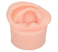 Cryfokt Silicone Ear Model High Simulation Reusable Soft Piercing Ear Model for Education Display Light Skin,Novices Practice, (Left)