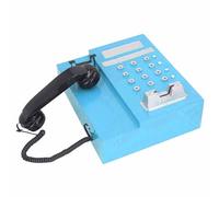 Cryfokt Simulation Retro Telephone Model, Innovative Antique Home Decoration, Birthday, Business, Family and Friends (Blue)