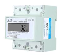 Cryfokt Single Phase Energy Meter DDS546 5 100A 230VAC LCD Display KWh Power Consumption Monitor with Pulse Output for DIN Rail Mount