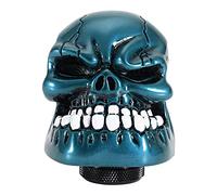 Cryfokt Skeleton Skull Head Car Modified Gear Shift Knob Stick Lever for Universal Installation Eco-Friendly and Durable for Car Enthusiasts (Green #01)