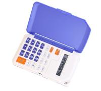 Cryfokt Small Calculator for Kids, Colorful and Multifunctional Design with Flip Cover for Primary School Students, Lightweight and Portable, Random Color