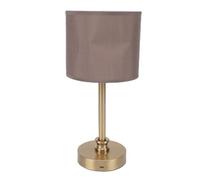 Cryfokt Small Cordless Table Lamp with Touch Control, Portable (Brown) | Elegant fabric texture, USB powered, versatile for home use, perfect for intimate settings