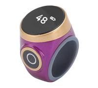 Cryfokt Smart Digital LCD Screen Ring Counter Touch Control Adjustable for Work and Sports, Quality ABS Material with Long Lasting Battery Life for Daily Use (Purple)