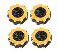Cryfokt Smooth Running Mecanum Wheel Omni Directional Smart Robot Car Parts, Toy Components (two pairs)