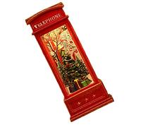 Cryfokt Snow Globe Lantern Featuring Charming Telephone Booth for Festive KTV and Bar Decoration, Crafted From Durable Resin and PC (Christmas Tree)