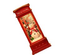 Cryfokt Snow Globe Lantern Featuring Charming Telephone Booth for Festive KTV and Bar Decoration, Crafted From Durable Resin and PC (Snowman)
