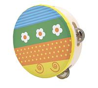 Cryfokt Soft Handheld Tambourine Toy for Toddlers, Crisp Sound Training Grasping Ability for Early Childhood Education, Musical Enlightenment, Performances [Color Cognition], Composite Wood +